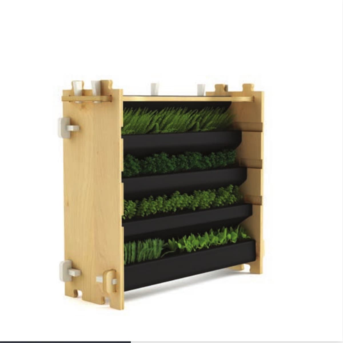 The Fabric Shelf Planter, planted