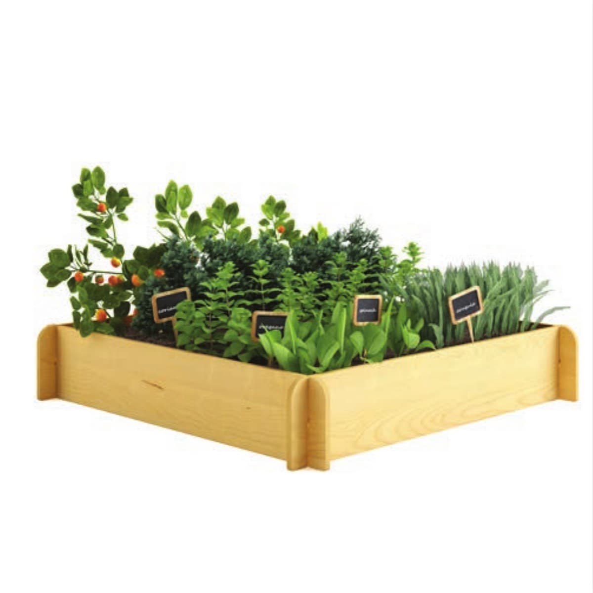 The GrowSquare Raised Bed, planted